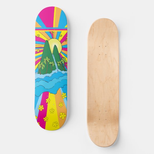 Island Sun Persoonlijk Skateboard (Voorkant)