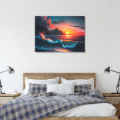 ISLAND SUNSET #1 CANVAS AFDRUK (Insitu (Slaapkamer))