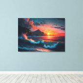 ISLAND SUNSET #1 CANVAS AFDRUK (Insitu (Houten vloer))