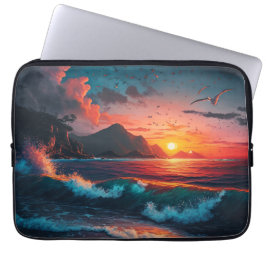 ISLAND SUNSET #1-laptophoes Laptop Sleeve