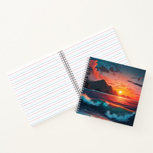 ISLAND SUNSET #1 NOTITIEBOEK (Binnen)