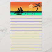 Island Sunset Briefpapier (Voorkant)