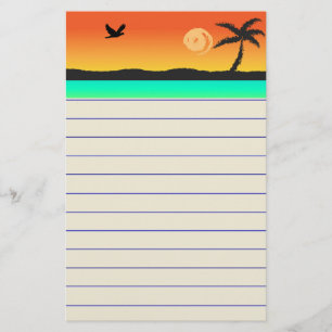 Island Sunset Briefpapier