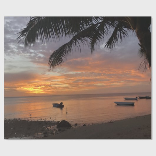 Island Sunset Cadeaupapier (Vlak)