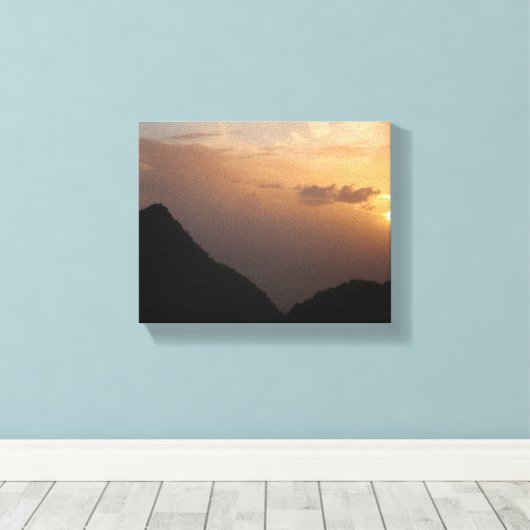 Island Sunset Canvas Afdruk (Insitu (Houten vloer))