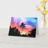 Island Sunset Kaart (Gele Bloem)