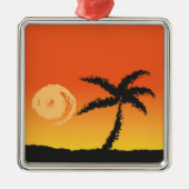 Island Sunset Metalen Ornament (Voorkant)