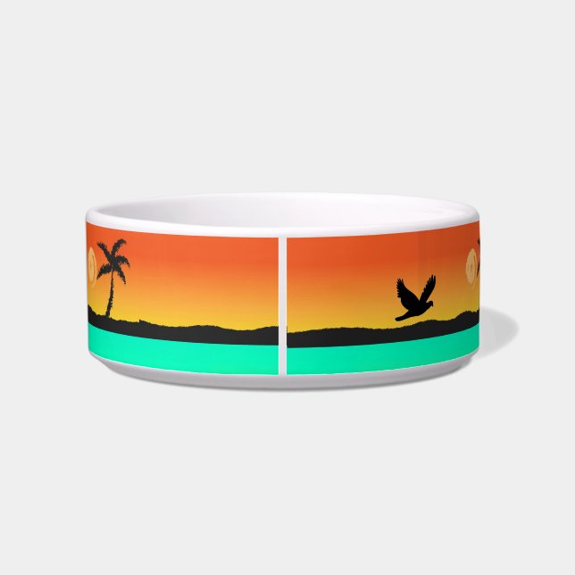 Island Sunset Pet Bowl Voerbakje (Achterkant)