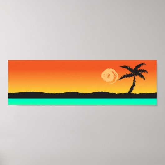 Island Sunset Poster (Voorkant)
