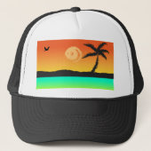 Island Sunset Trucker Pet (Voorkant)