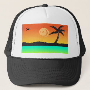 Island Sunset Trucker Pet