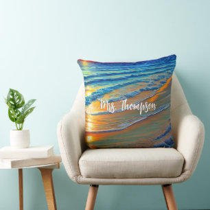 Island Sunset with Personised Name Kussen