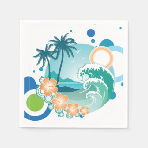 Island Surf Paper Napkins Servetten