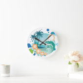 Island Surf Wall Clock Ronde Klok (Huis)
