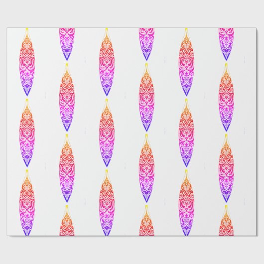 Island Surfboard Wrapping Paper Cadeaupapier (Vlak)