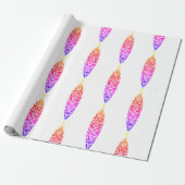 Island Surfboard Wrapping Paper Cadeaupapier (Uitgerold)