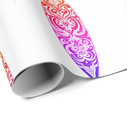 Island Surfboard Wrapping Paper Cadeaupapier (Rol Hoek)
