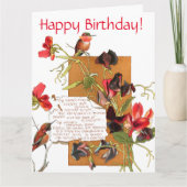 Island Sweet Pea Flowers Bermuda Floral Verjaardag Kaart (Voorkant)