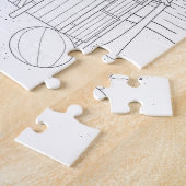 Island Tiki Hut Adult Coloring Puzzle Legpuzzel (Zijkant)