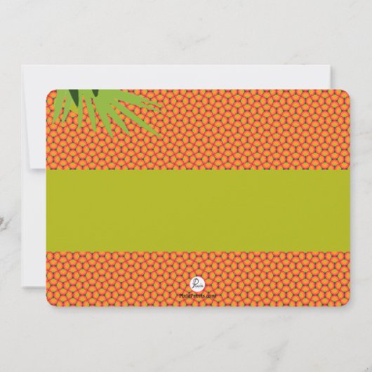 Island Tiki Luau Party Invitation #2 Kaart (Achterkant)