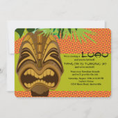 Island Tiki Luau Party Invitation #2 Kaart (Voorkant)