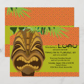 Island Tiki Luau Party Invitation Kaart (Voorkant / Achterkant)