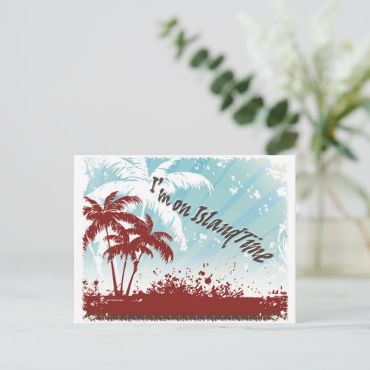 Island Time Briefkaart (Staand voorkant)