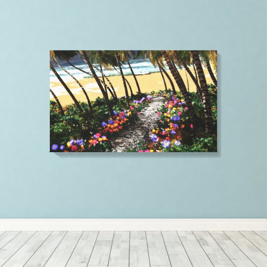 Island Time Canvas Afdruk (Insitu (Houten vloer))