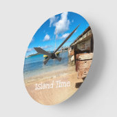 Island Time Clock Ronde Klok (Hoek)