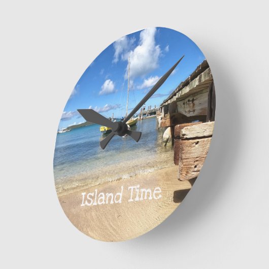 Island Time Clock Ronde Klok (Hoek)