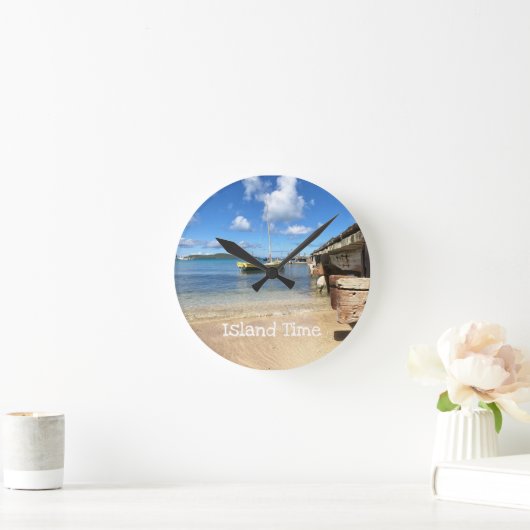 Island Time Clock Ronde Klok (Huis)