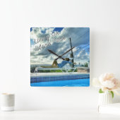 Island Time Clock Vierkante Klok (Huis)