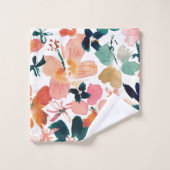 ISLAND TIME Colorful Tropical Floral Bad Handdoek (Wasdoekje)