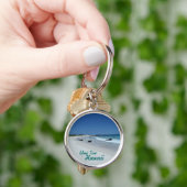 Island Time Hawaii schilderachtig strand souvenir  Sleutelhanger (Hand)