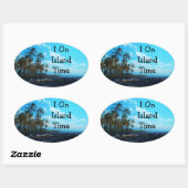 Island Time humor Hawaii stickers (Vel)