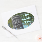 Island Time humor Hawaii tiki stickers (Envelop)