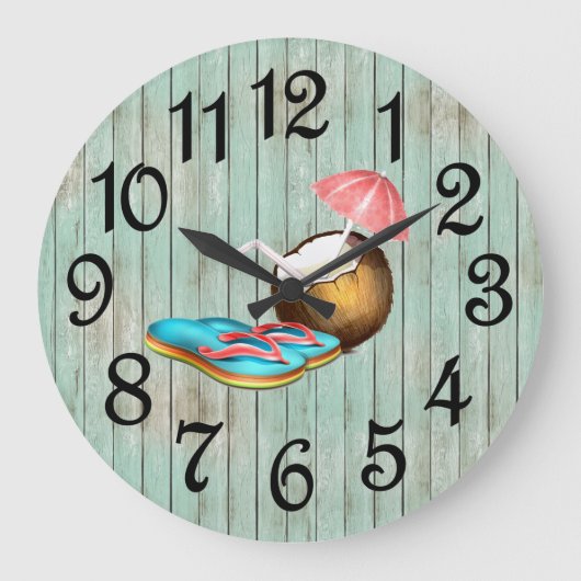 Island Time Large Clock Grote Klok (Voorkant)