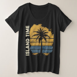 Island Time Palm Tree Plus-Size T-shirt
