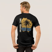 Island Time Palm Tree Tri-Blend T-shirt (Achterkant volledig)