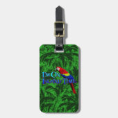 Island Time Parrot Bagagelabel (Voorkant verticaal)