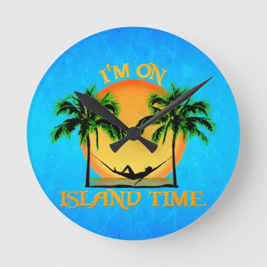 Island Time Ronde Klok (Voorkant)