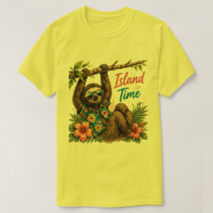 Island Time Sloth Tropische T-shirt