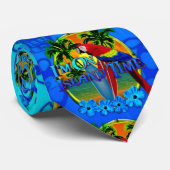 Island Time Sunset and Tikis Stropdas (Opgerold)