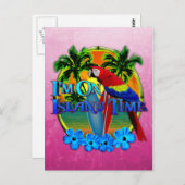 Island Time Sunset Briefkaart (Voorkant / Achterkant)