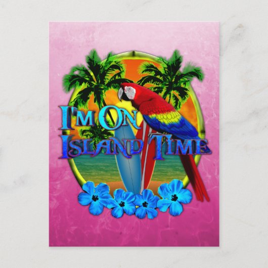 Island Time Sunset Briefkaart (Voorkant)