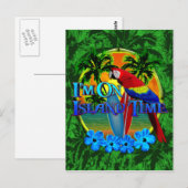 Island Time Sunset Briefkaart (Voorkant / Achterkant)