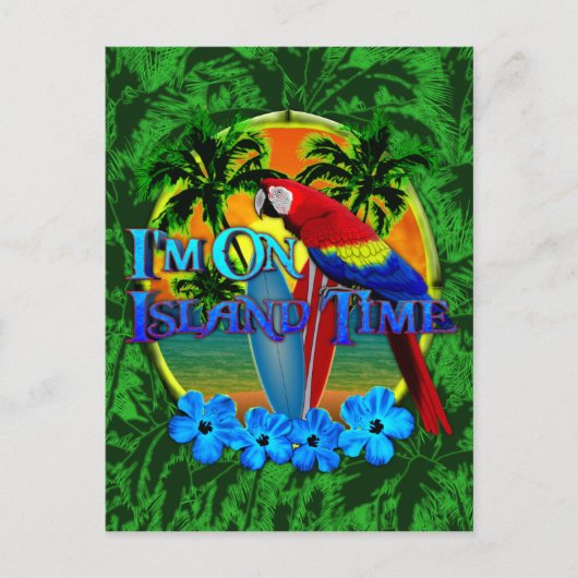 Island Time Sunset Briefkaart (Voorkant)