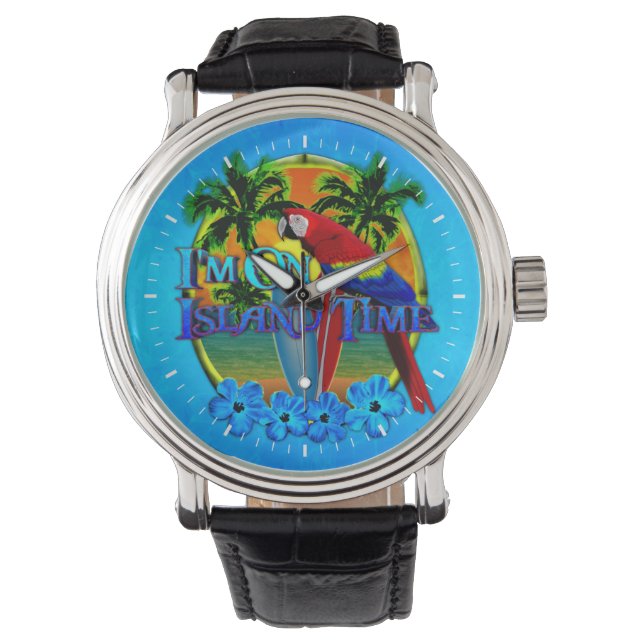 Island Time Sunset Horloge (Voorkant)