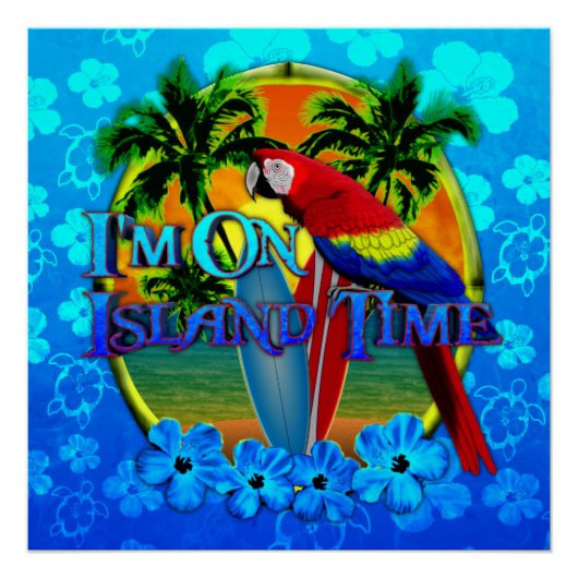 Island Time Sunset Poster (Voorkant)