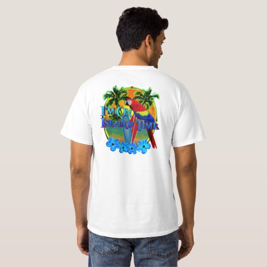 Island Time Sunset T-shirt (Achterkant volledig)